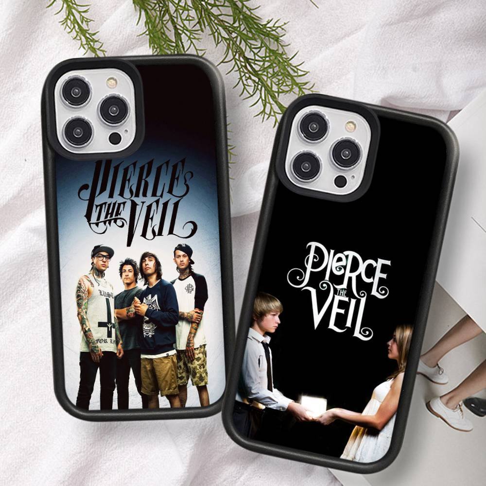 Чехол для телефона P-Pierce The Veil Band из ПК+ТПУ для iPhone 17 16 15 14 PRO MAX 11 12 13 PLUS MINI