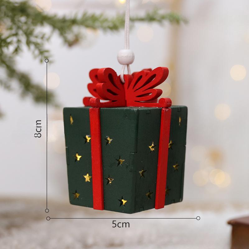Праздничные настольные украшения Украшения для рождественской атмосферы Рождественские деревянные подвески для дома, которые могут излучать свет Творческие поделки