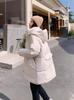 Women's Hooded Mid-Length Cotton Coat 2026 - Winter New Korean Style Loose Fit, Thick Padded Jacket Outerwear