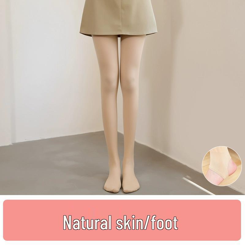 Thick Lined Fleece Autumnwinter Nude Pantyhose Womens Springautumn Style Thin Flesh Color Leggings