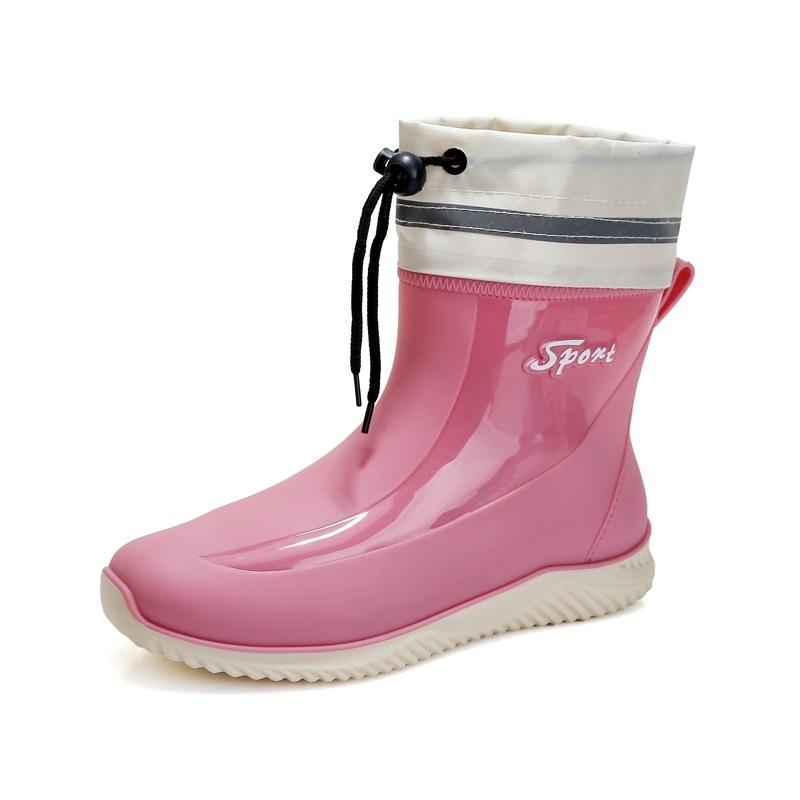 Резиновые сапоги женская водонепроницаемая обувь женская одежда новые резиновые сапоги нескользящая обувь для воды резиновые туфли на платформе модные бахилы