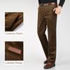 Осень Зима Мужские вельветовые брюки Деловые брюки для мужчин Прямые брюки Уличная одежда Тяжеловесные