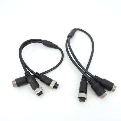 M12 4-контактный сердечник авиационная головка к авиационной головке папа к 2 мама к 2 папа удлинитель Y-разветвитель кабель-адаптер для разъема камеры