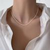 Kpop Style Shiny Chain Necklace Women Elegant Fashion Clavicle Choker Silver Color Sparkling Wedding Party Gift Trending Jewelry