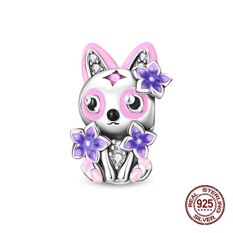 Charms Copper Moon Luminous Magical Cat Charms Beads Fit Original Bracelets Fashion Diy Jewelry Birthday Gifts