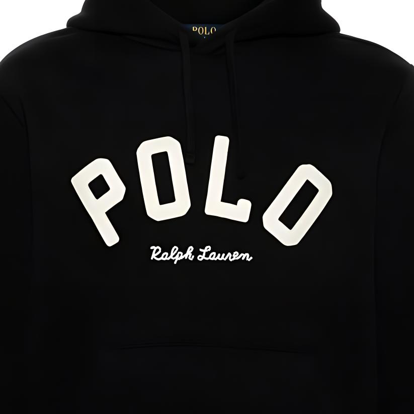 Polo Ralph Lauren FW24 Худи с логотипом-буквой, приталенного кроя, мужские худи, черный 710952040-002