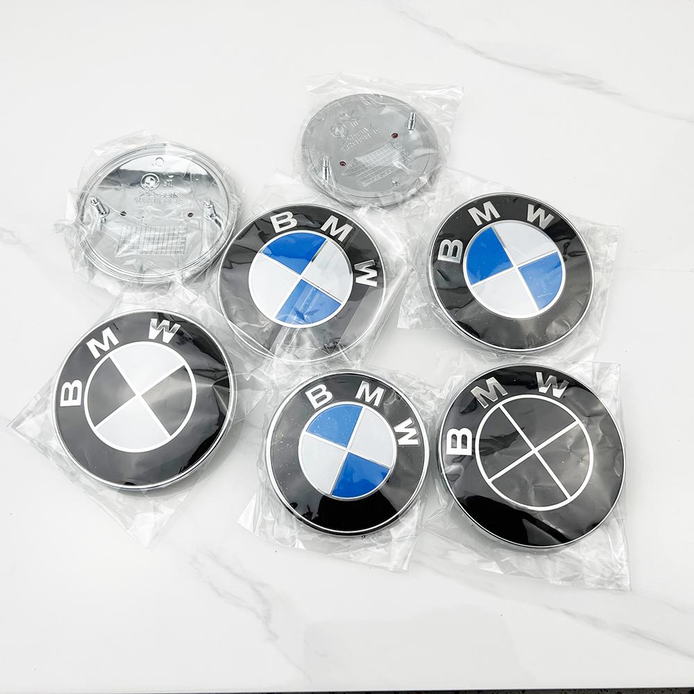 2Pcs 74mm 82mm Vehicle Front Rear Logo Decorative Housing Kit For BMW E61 F90 F07 F11 F18 Series