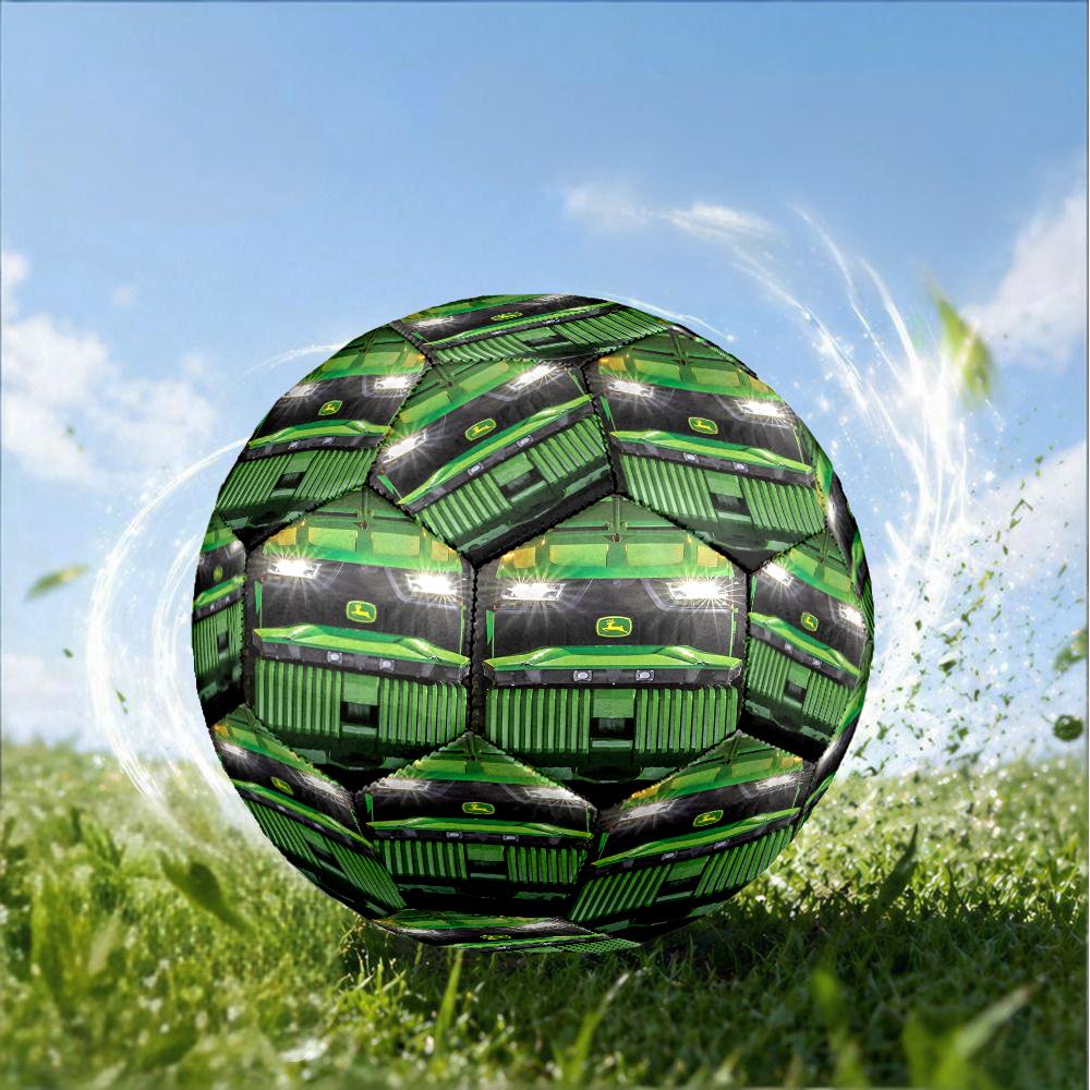 John Deere Logo Design Size 5 Soccer Ball,Indoor/Outdoor Suitable for Training Matches Tournaments Practice Games Perfect Gift for Fan