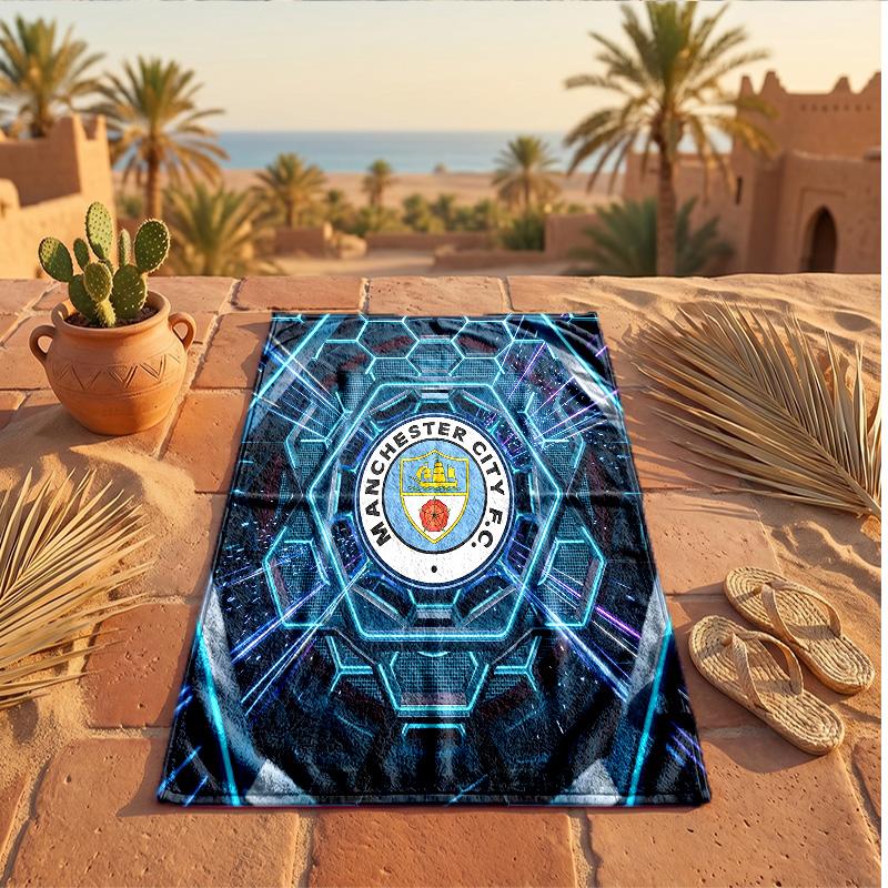 Manchester City Print Microfiber Beach Towel Quick Dry Absorbent Large Towel For Beach Swimming Travel