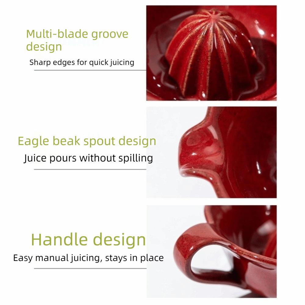 Non-Slip Ceramic Citrus Juicer Portable Lemon Orange Squeezer Food Grinder Vegetable Grinding