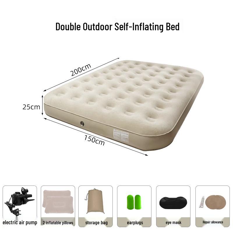 Smart AI Voice-Controlled Inflatable Air Mattress for Outdoor Camping – Thickened Double Bed Sheet
