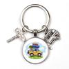 New Cute Camper Wagon Keychain I Love Camping Keychain Trailer Signpost Keychain Vacation Travel Memorial Gift