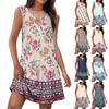 Women's Summer Fashion Tank Dress A-Line Sleeveless Casual Floral/Solid Pocket Dress