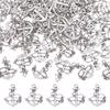 100Pcs Tibetan Style Zinc Alloy Pendants, Anchor Charms, Lead Free & Cadmium Free, Antique Silver, 24x18.7x2mm, Hole: 1.5mm