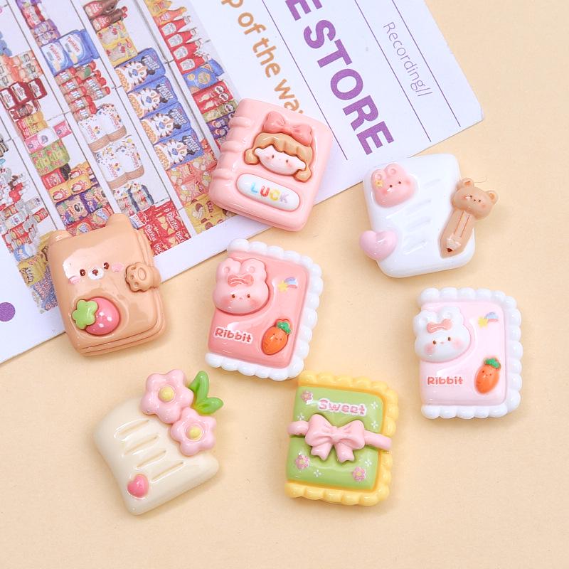 Little Bunny Cartoon Resin Buttons for DIY Jewelry & Hair Clips