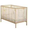 Детская кроватка - 120 x 60 см - Babyprice First - Все планки - Натуральное дерево