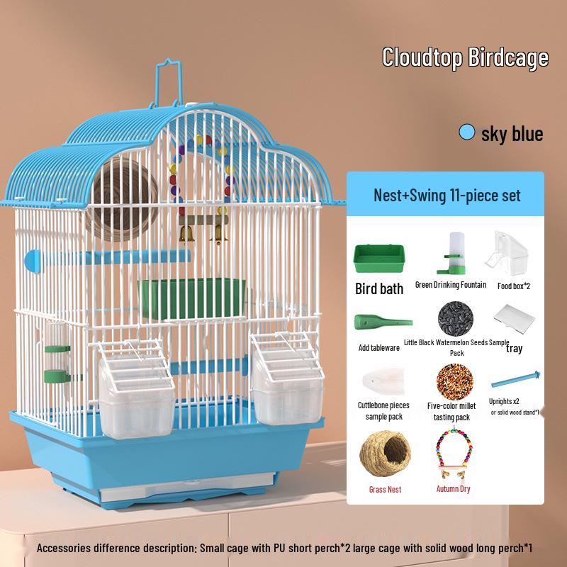 Новая Экологическая Птичья Вилла: Маленькая клетка для попугаев, например, для кореллы, ожерелового попугайчика, волнистого попугайчика, жемчужного