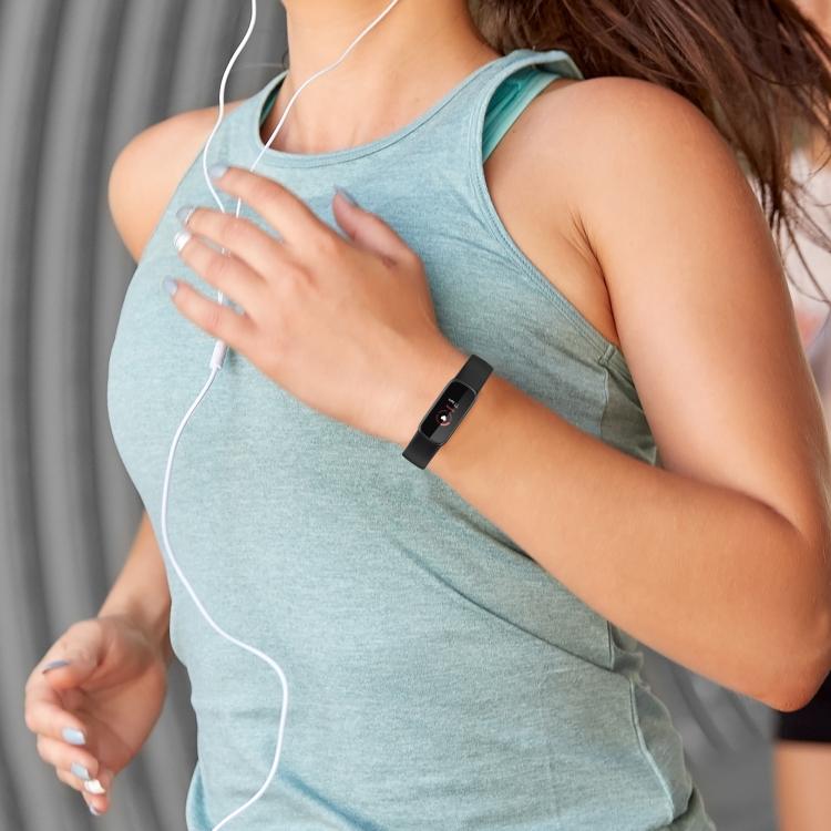Для Fitbit Luxe Силиконовый Цветная Пряжка Ремешок для Часов, Размер:S(белый)