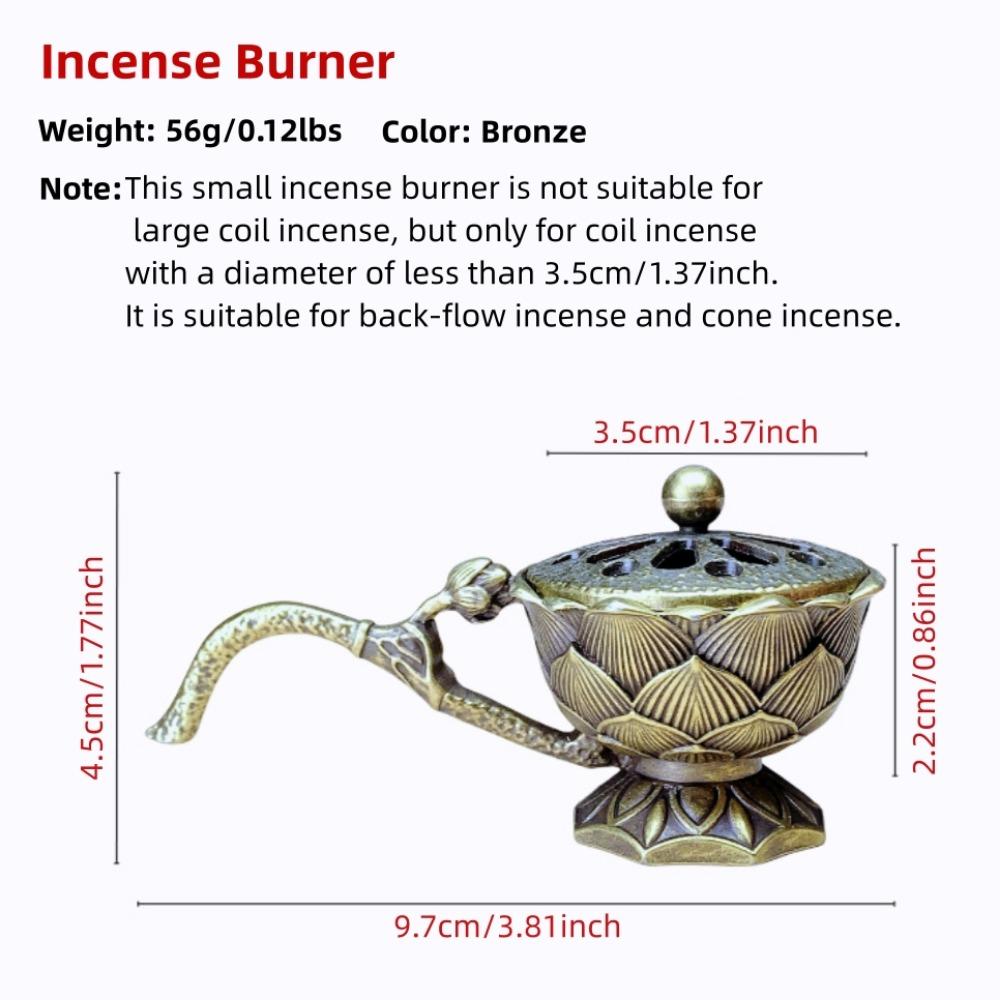 Курильница Zen Lotus с крышкой, 1 шт. — идеально подходит для студии йоги, домашнего декора и Рождества — включает в себя благовония из сандалового дерева и линейные благовония