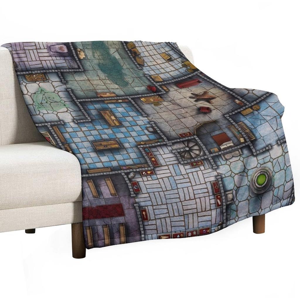 Dungeon Delve Adventure Fantasy RPG Map Throw Blanket Sofa Throw funny gift Fashion Sofas Multi-Purpose Blankets