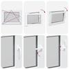 Basement Window RISOR 80 x 50 cm PVC and Glass White