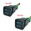 1PC Car Modified Dual Switch LED DRL Fog Light Spotlight Radar Switch Button with Wire for Toyota Prado Senna LC300 Accessories