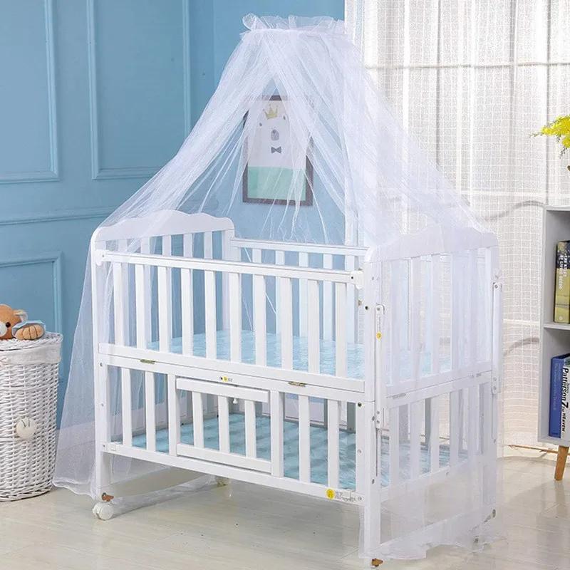 Summer Mosquito Net Baby Canopy Bed Net Stand Infant Cot Dome Mosquito Netting Hanging Bed Curtain Support Foldable Crib Tent