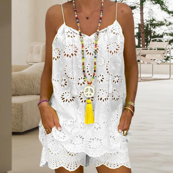 Шикарный дышащий жилет с завязками и кисточками, топ, широкие шорты, комплект, уличная одежда