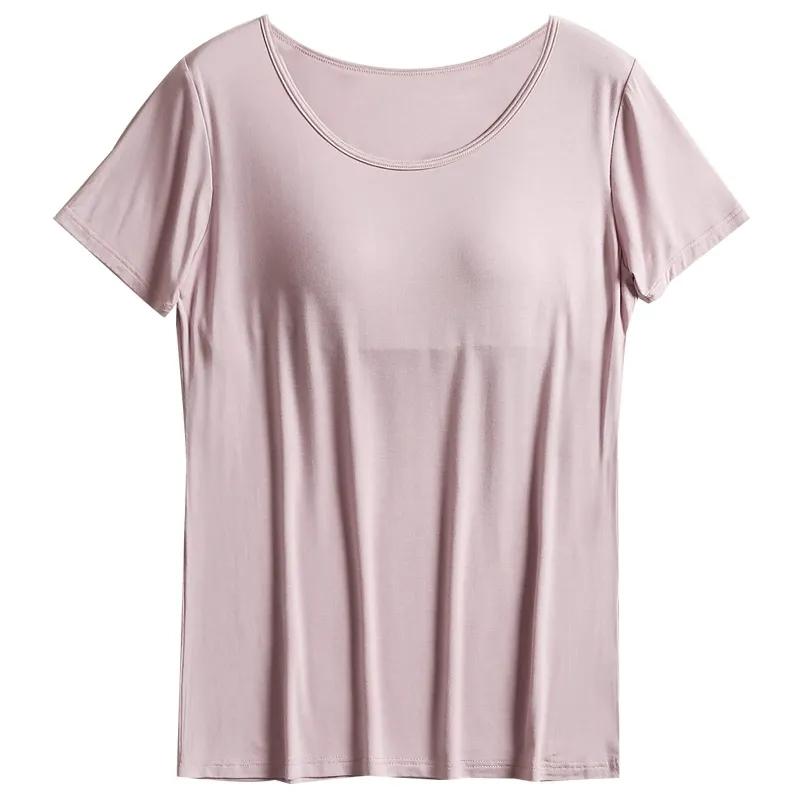 Women's Solid Color Chest Pad Cup One Women's Tank Top Underwear Plus Size