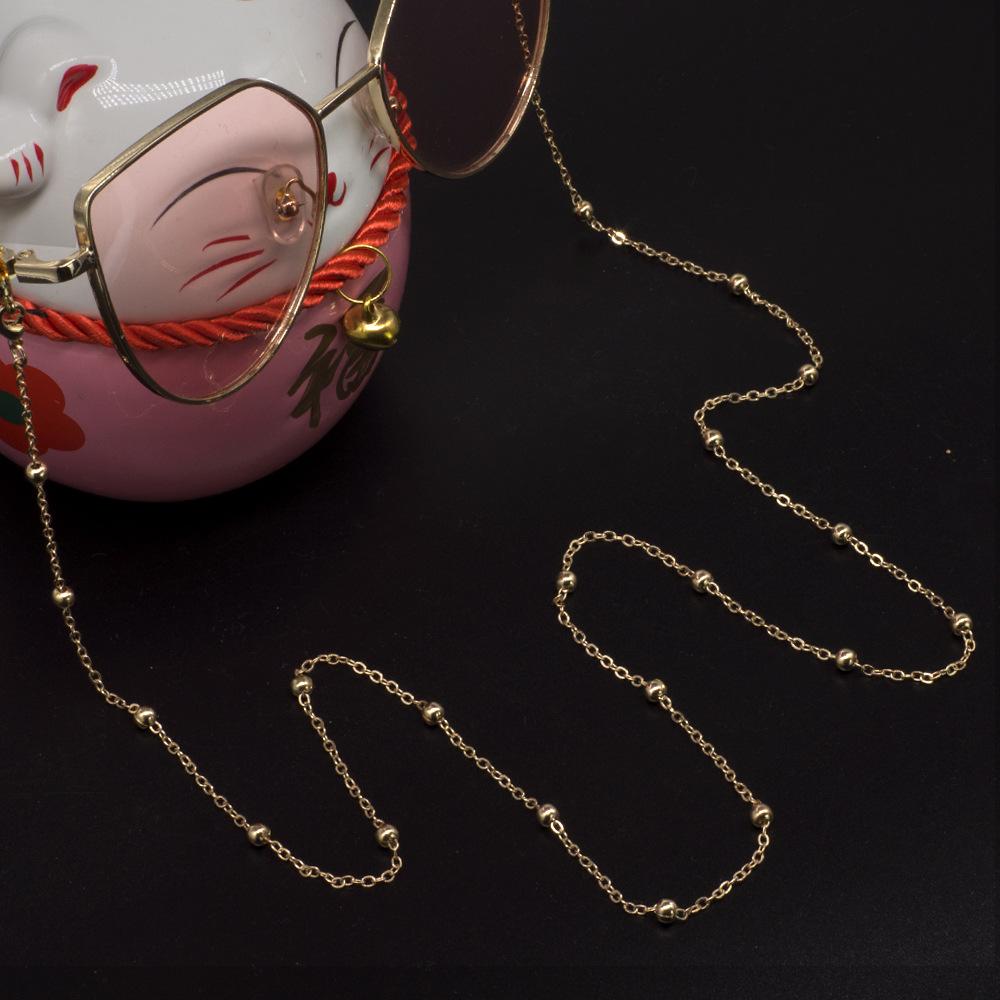 Fashion Copper Womens Gold Silver Eyeglass Chains Sunglasses Reading Beaded Glasses Chain Eyewears Cord Necklace Strap Rop