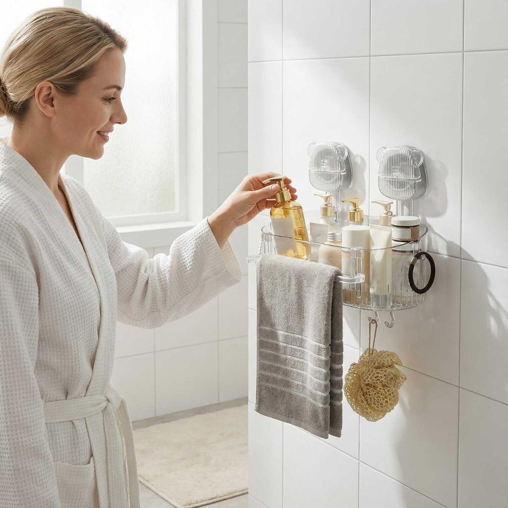 Полка на присоске Без сверления Настенный ящик для хранения в ванной