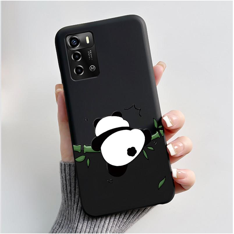Casing For ZTE Blade A72 4G V40 Vita Phone Case Shell Aesthetic Cute Cat Astronaut Fashion Matte Black Protective Soft TPU Cover