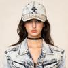 Fashion Hat SMFK Cross Denim Baseball Cap Four-color Embroidery Old Casual Cap New Old Baseball Cap Adjustable Cotton