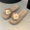 Wedges Women Slippers Platform Shoes Flower Casual Pumps Dress Woman Sandals 2025 Summer Brand Trend Female Zapatillas