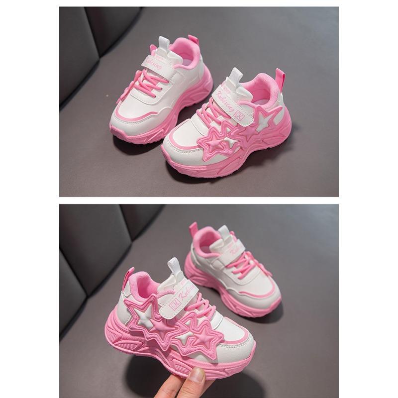 2024 New Fashion Children's Casual Leather Girls Running Shoes