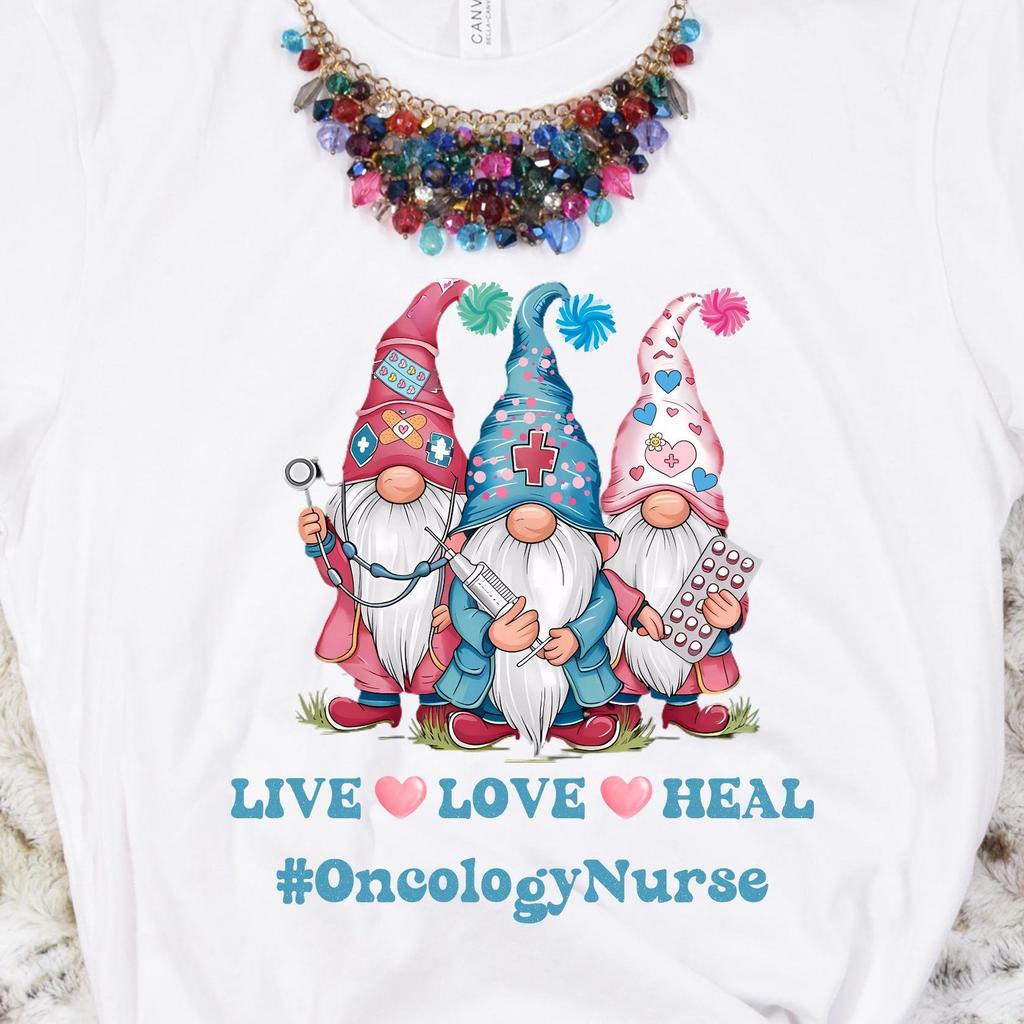 Personalized Oncology Nurse Gnomes T-Shirt, Healthcare Gift