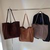 New Autumn and Winter Casual Lazy Style Suede Large-capacity Commuter Tote Bag Shoulder Bag