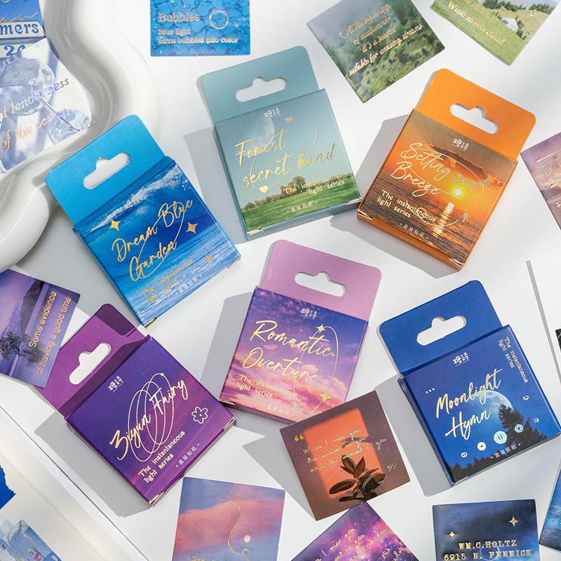 Набор из 45 золотых романтических ретро-наклеек для скрапбукинга и декора