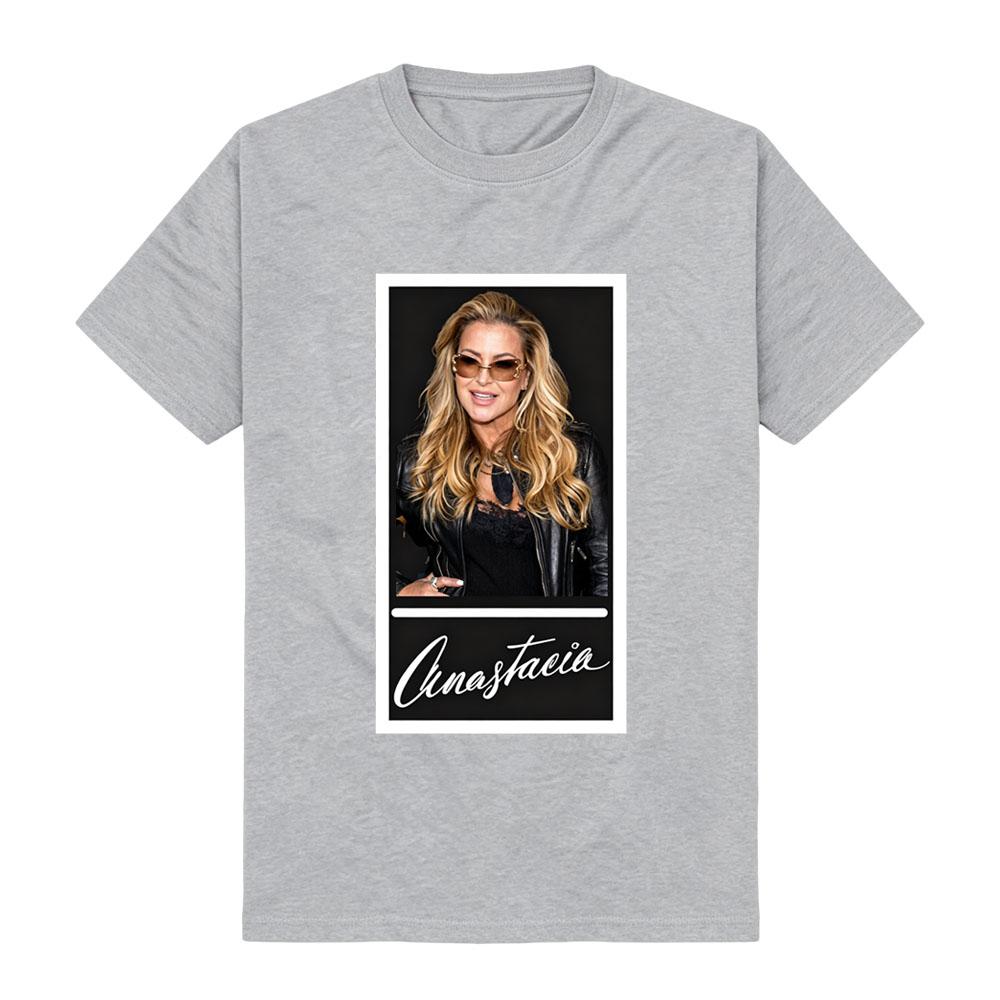Anastacia Frame Portrait Print T-Shirt Photo Print Grunge Punk Fashion T Shirt Comfortable Cotton O-neck Tshirts Unisex