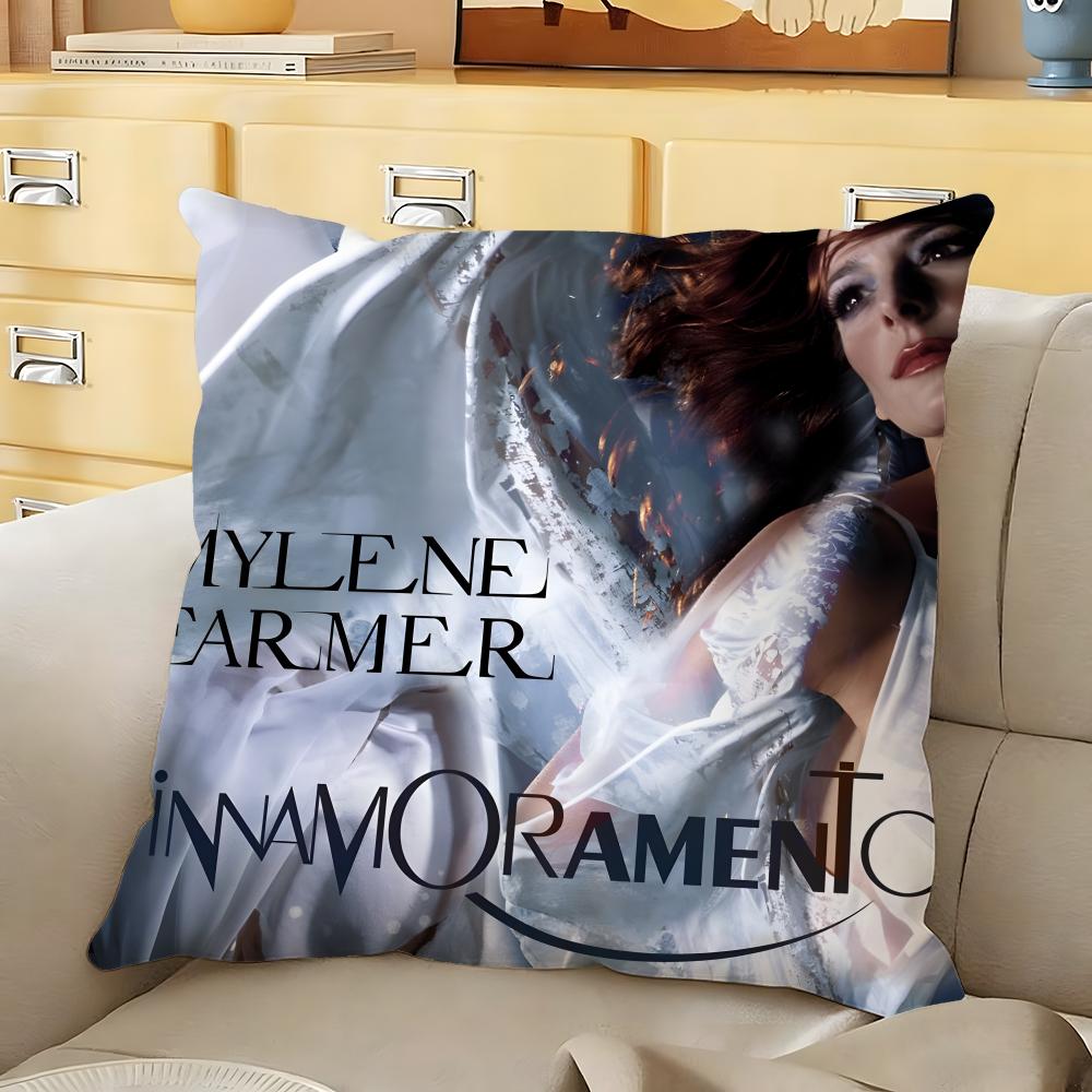 Singer MMylene Farmer Cushion Cover Soft Durable Reversible Pillow Cover Home Car MultiScene Daily Comfort Pillowcase
