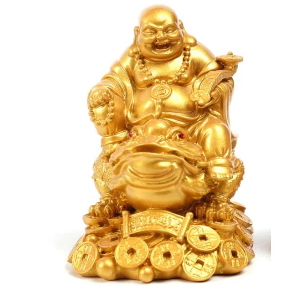 Украшения Мидо Будда Черепаха и статуя Будды Скульптура из смолы Современная художественная статуя, домашнее украшение фэн-шуй Жаба Смеющийся Будда