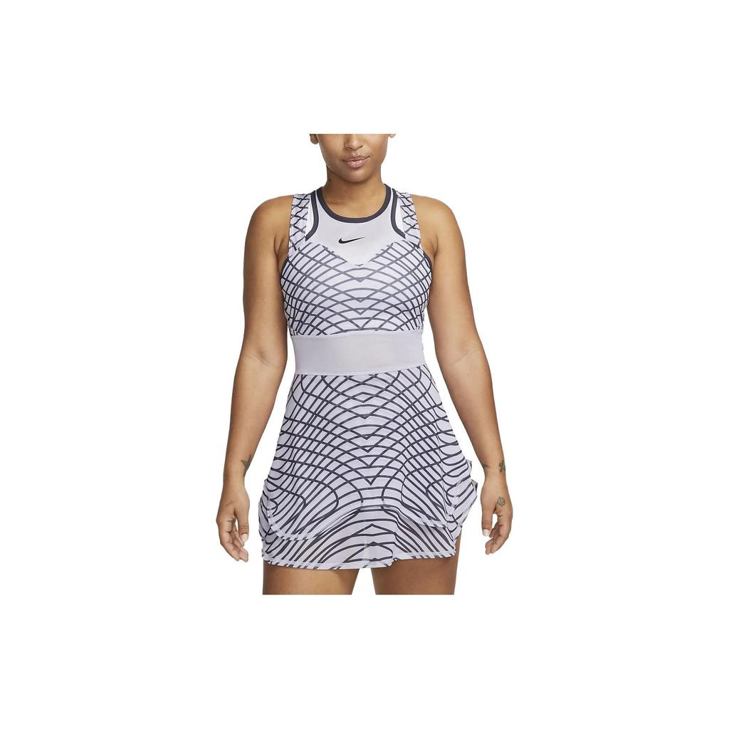Nike Платье Court Dri-FIT Slam с облегающим талией без рукавов женские платья Oxygen-Purple DR9739-536