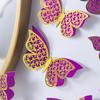 Hollow Butterfly Wall Sticker Hollow Butterfly Metallic Feel Home Decoration 3d Stereo Decorations Party Butterfly Decoration