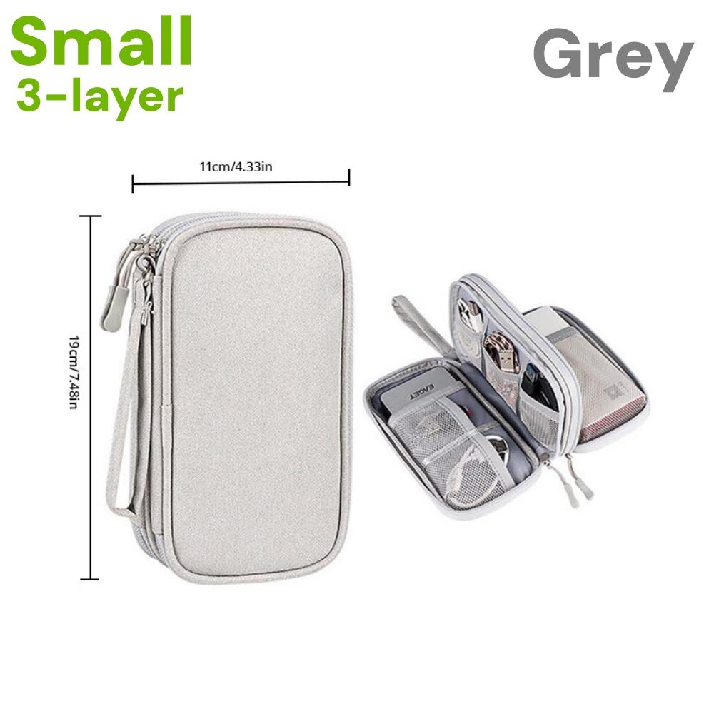 Портативная дорожная сумка-органайзер для хранения электронных кабелей и аксессуаров, для зарядных устройств, внешних аккумуляторов - практичный чехол