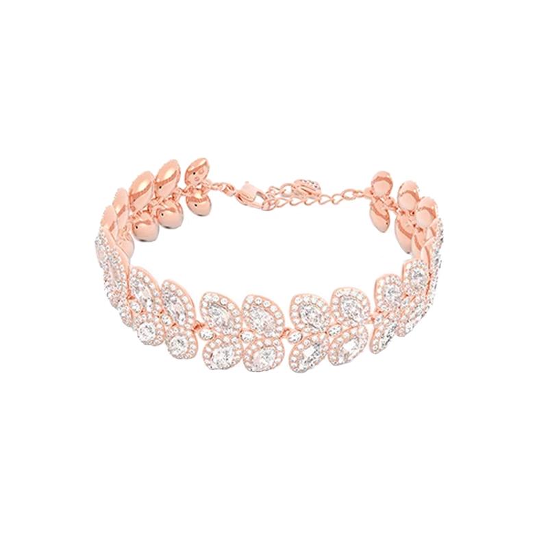 Swarovski Elegant and versatile design Baron alloy, silver-plated, gold-plated bracelet for women, rose gold 5647219