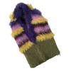 Радужная плетеная мохеровая балаклава, шарф, интегрированная осенне-зимняя теплая защита ушей, длинные пушистые шапки для мужчин и женщин