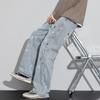 Весна и осень Мужские новые свободные универсальные повседневные джинсы в стиле ретро с граффити