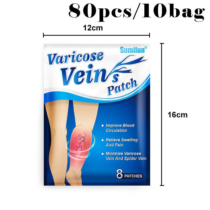 8 шт./пакет, пластырь для варикозного расширения вен, флебит, васкулит, наклейка для лечения бедра, паук, удаление обезболивающего пластыря, удаление сосудистой закупорки