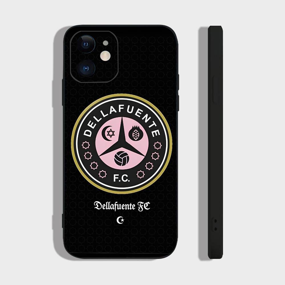 D-Dellafuente-e F C Для iPhone 13,17,11,12,16,14,15,Plus,Pro Max Мягкий Силикон Черный Чехол для Телефона