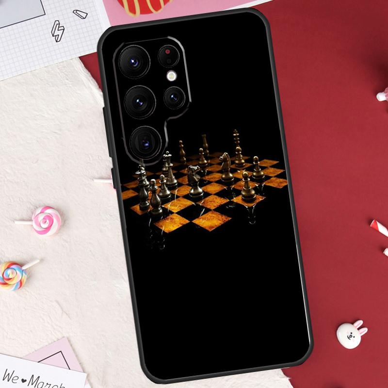 Шахматный чехол для Samsung Galaxy S24 FE S20 FE S21 S22 S23 S25 S26 Ultra S10 Plus S25 FE Защитная крышка